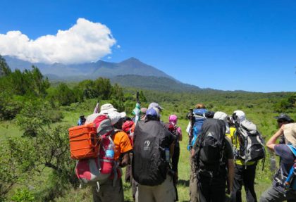 hiking Mount Meru in rainy season