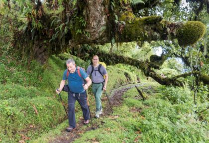 hiking Mount Meru in rainy season