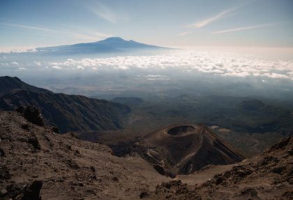 hiking Mount Meru in rainy season